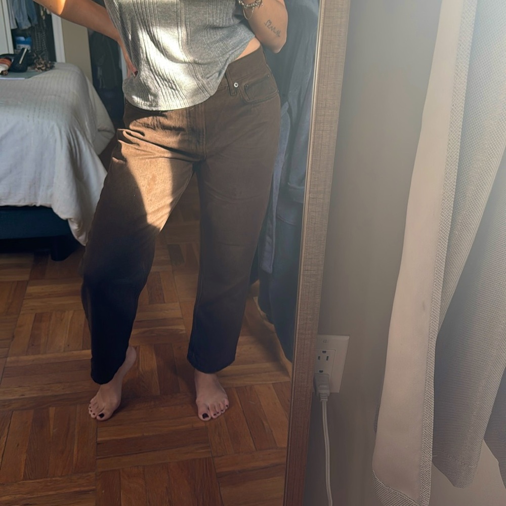 zara • brown ankle jeans